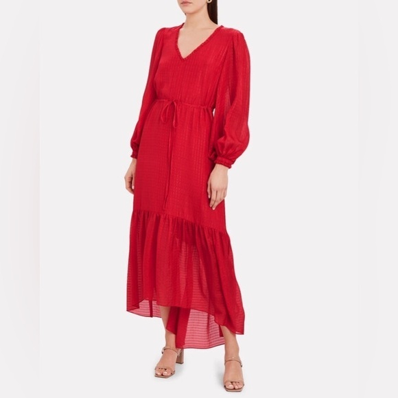Intermix ‘Gianna’ maxi dress, red with gold thread, size P (small) - Picture 1 of 10